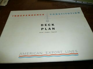 American Export Lines - Independence/constitution Deck Plan - Jan 1953