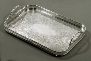 American Silver Tea Set Tray  Signed - No Mono