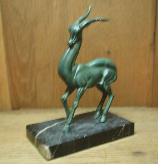 Max Le Verrier Art Deco Bronze Figure Of A Gazelle Pierre Le Faguays