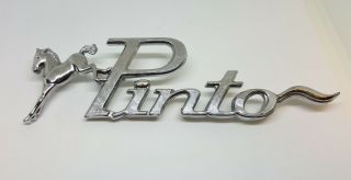 Vintage Ford Pinto Chrome Metal Emblem D52b16b114aa