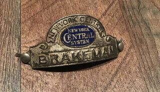 Vintage York Central Railroad Brakeman Hat Badge
