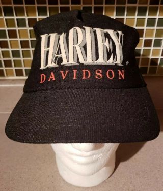 Vintage Harley Davidson Mesh Snapback Hat Made In Usa
