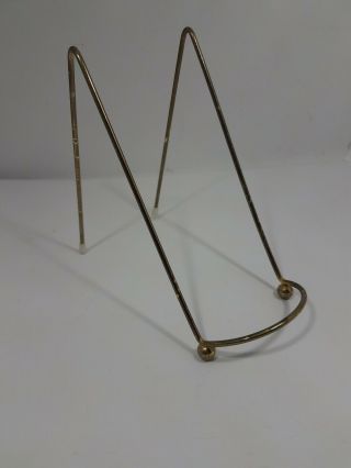Plate Holder Brass Plated Vtg Andrea By Sadak Can Display 12 " Plate