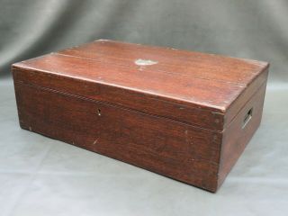Old Large Empty Oak Wooden Cutlery Box With 2 Trays To Restore - Mappin & Webb