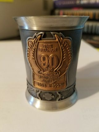 Harley - Davidson Pewter Limited Edition Shot Glass,  1903 - 1993 " The Reunion "