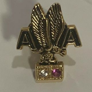 Vintage American Airlines 15 Year Service Pin Diamond/ruby