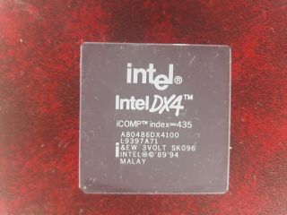 1x Intel 486 Dx4index=435 Vintage Ceramic Cpu For Gold Scrap Recovery Rarea5
