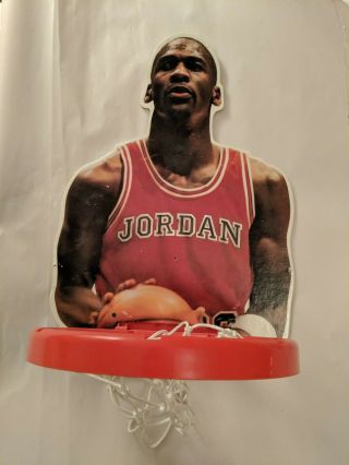 Vintage Michael Jordan Mini Basketball Hoop W/ Mj Backboard.  Cool.  Ohio Art.  Usa