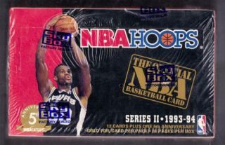 Basketball Box 1993 - 94 Nba Hoops Series 2 Factory 36 Packs - Cl_verylast1