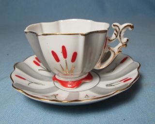 Expresso Demitasse Cup & Saucer Vintage Hand Painted Occupied Japan