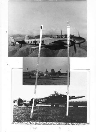 56) 3x Old Cortet,  ? Photo - Luftwaffe Messerschmitt Me.  110