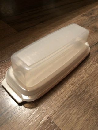 Vintage Tupperware Clear Single Stick 1/4 Lb.  Butter Dish 0477/0478