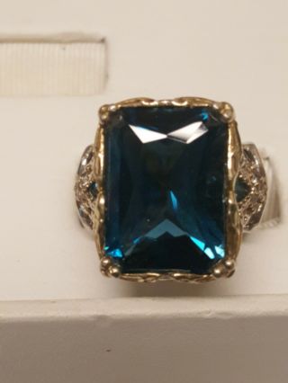 Michael Valitutti Gems En Vogue Sterling Silver Nh 925 Blue Stone? Ring Sz 8 G24
