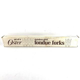 Vintage Stainless Steel Oster Fondue Forks Set Of 5