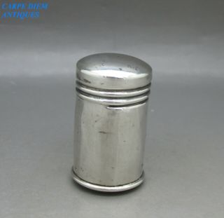 Antique Good Quality Solid Sterling Silver Spice Box L&s 4.  4cm Birmingham 1911