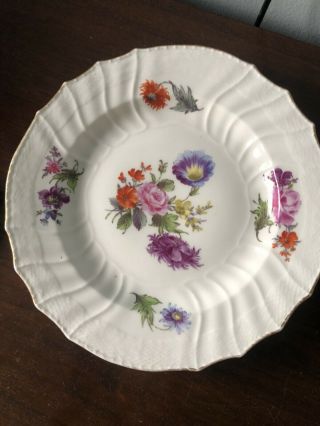 Kpm Berlin Hand Painted Porcelain Plate Early Marks