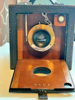 Antique Eastman Kodak Brownie Camera With Case And Photo Book