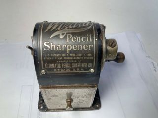 Antique Wizard Pencil Sharpener Automatic Sharpener Co.  Chicago Vintage