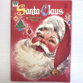 Vintage Whitman Santa Claus Coloring Book 1961 Florence Sarah Winship Christmas