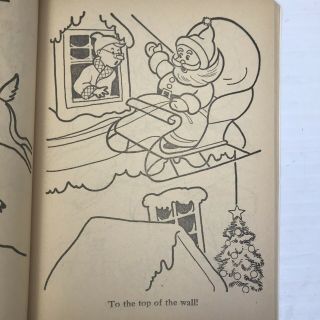 Vintage Whitman SANTA CLAUS Coloring Book 1961 Florence Sarah Winship Christmas 2