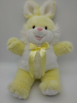 13 " Vintage Kids Of America Yellow Baby Bunny Rabbit Stuffed Animal Plush Toy