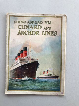 Cunard And Anchor Lines Going Abroad Booklet