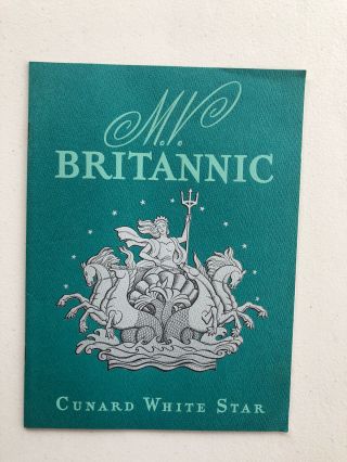 Cunard White Star Mv Britannic Color Brochure 6/49