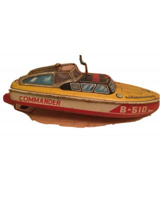 Commander B - 510 Tin Boat Vintage Retro