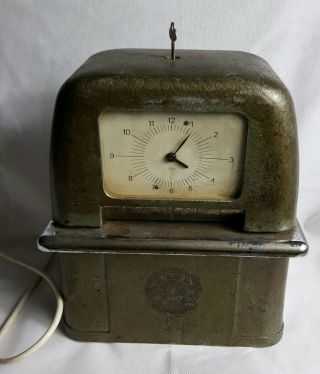 Antique International Time Company Electric Time Recorder Made In England