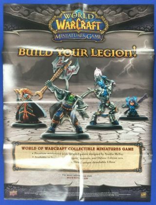 World Of Warcraft Miniatures Game Vintage Retailer Promo Poster Checklist 2008