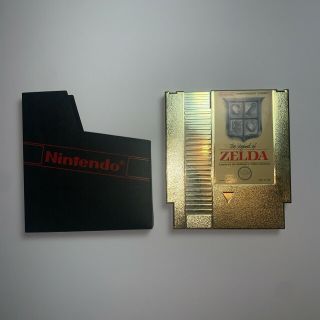 Vintage 1985 The Legend Of Zelda Nintendo Nes Game Gold Cart Authentic