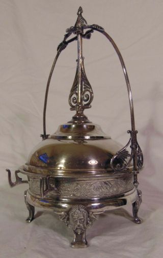 Simpson Hall & Miller Silverplate Domed Butter Dish Server Egyptian Revival