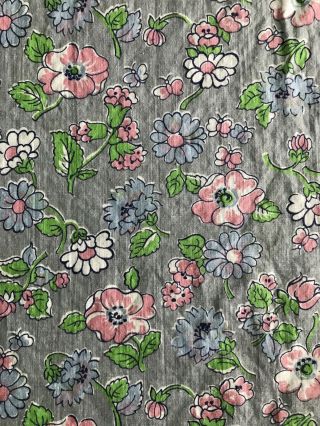3 Yards - Vintage 1930s 1940s Cotton Floral Fabric