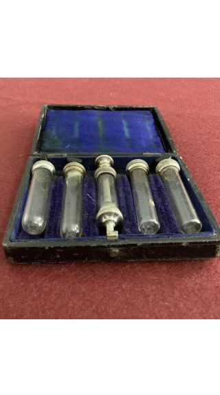 Vintage /Antique Medical Syringe Set C.  1860/1900 (possibly Veterinary) A3 2