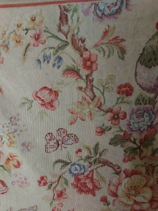 Devine Vintage French Aubusson Rug/tapestry Hand embroidered size: 6 x 4 feet 3