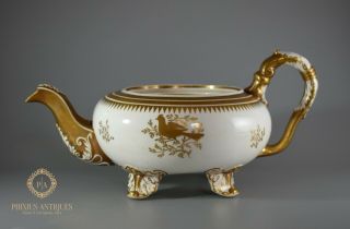 A Stunning Antique H&r Daniel Teapot Second Gadroon C Shape Pattern 4381