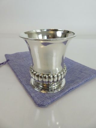 Goldsmiths & Silversmiths Of London Sterling Silver Julep Cup & Pouch C1918