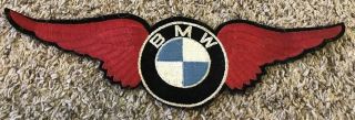 Vintage Bmw Red Wings Flying Patch,  12 1/2” Wide