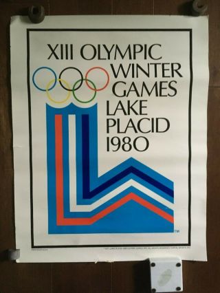 Vintage Poster - Xiii Olympic Winter Games Lake Placid 1980 Olympic Logo
