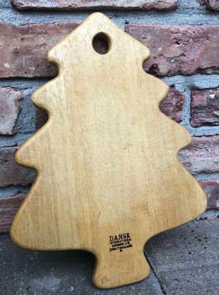 Vintage Dansk Jhq/thailand Solid Wood Tree Shaped Cheese Cutting Chopping Board