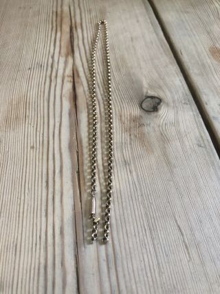 Antique Edwardian 9 Ct Solid Yellow Gold Neck Chain / Necklace