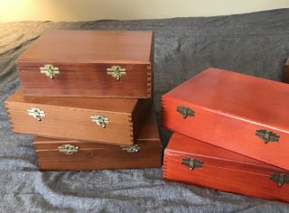 Vintage Clay Adams Wood Microscope Slide Holder Storage Boxes: Dozens Available