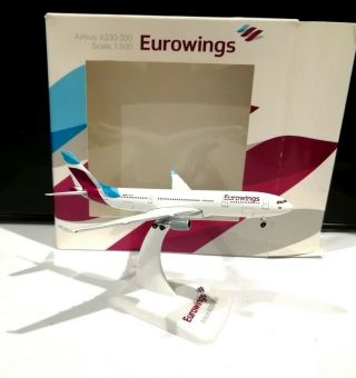 Herpa Eurowings Airbus A330 - 200 D - Axga 1/500 Scale Model Air Plane Flugzeug