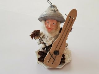 Old Vintage West Germany Pinecone Elf Ornament