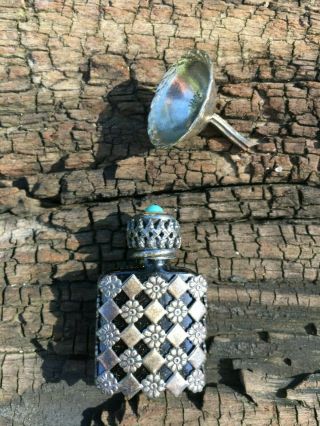 Lovely Vintage Made In France Small Refillable Perfume Bottle With Funnel