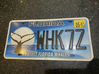 Florida Protect Florida Whales License Plate Whk7z