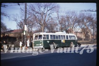 Duplicate Slide Trolley Bus Cta 9335 Chicago Transit 1970 