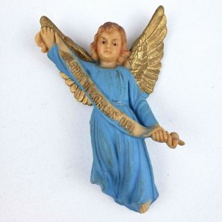 Vintage Christmas Nativity Creche Figurines Angel Art Plastics Hong Kong
