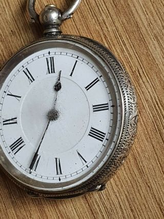 Swiss Antique hallmarked silver Pocket Watch 0.  935 3 bears 3