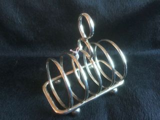 Silver Toast Rack Mappin And Webb Sheffield 1913 Four Slice E3905